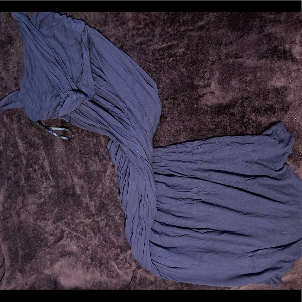 -MATERNITY- navy long dress